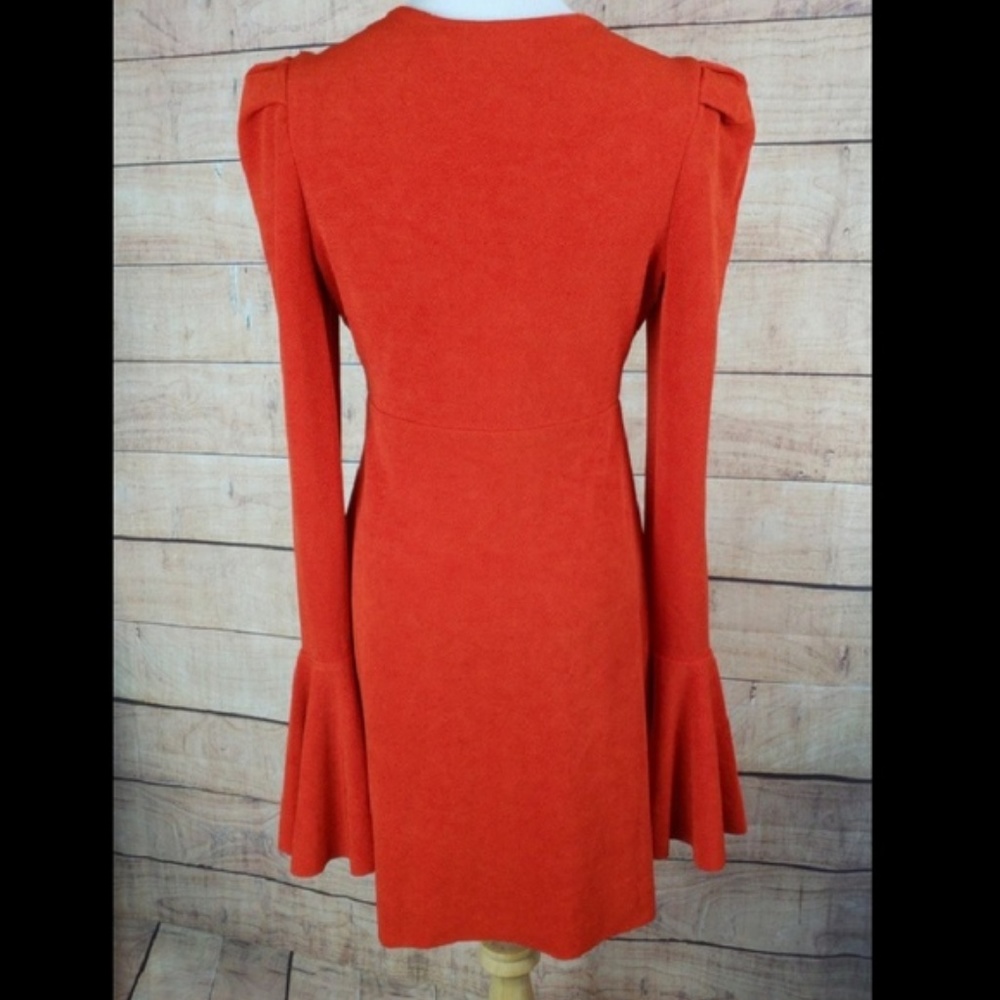 NEW Free People Bell Sleeve Mini Dress - Picture 6 of 8